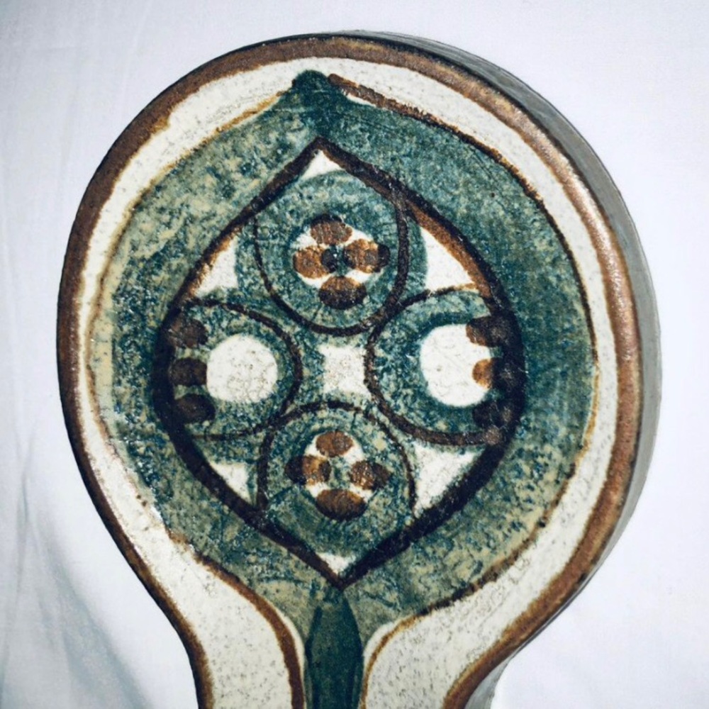 Vintage Danish Pottery Mid Century Modern Soholm Wall Candle Sconce Denmark MCM